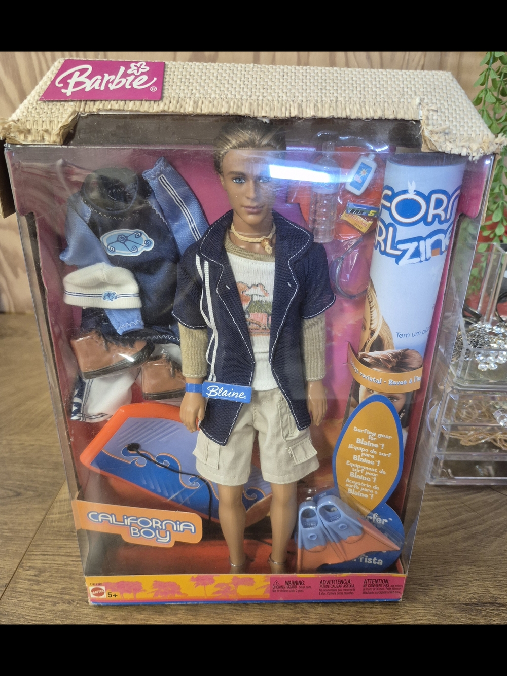 NRFB 2004 Barbie Ken California Boy Doll — Navy, Khaki & Cream Outfit